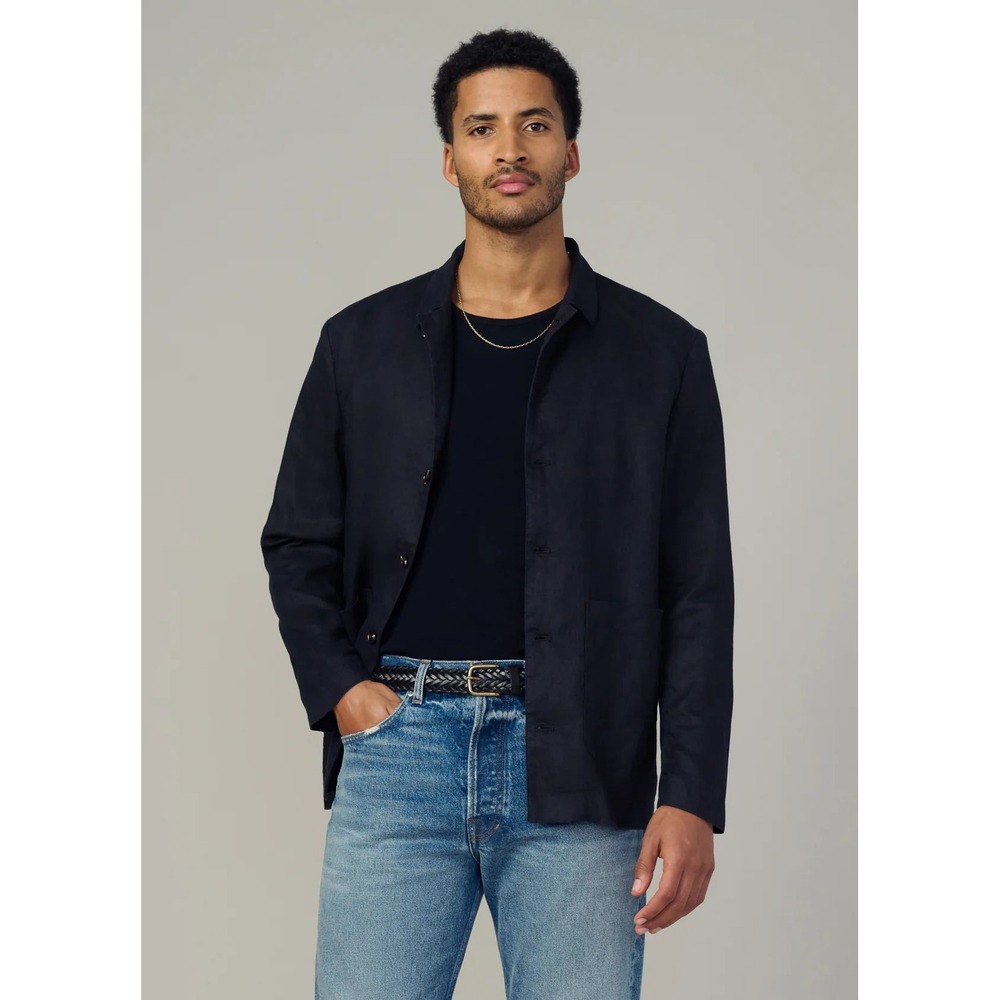Joe's Mens Hemingway Blazer Black Linen Button Up Jacket Size S